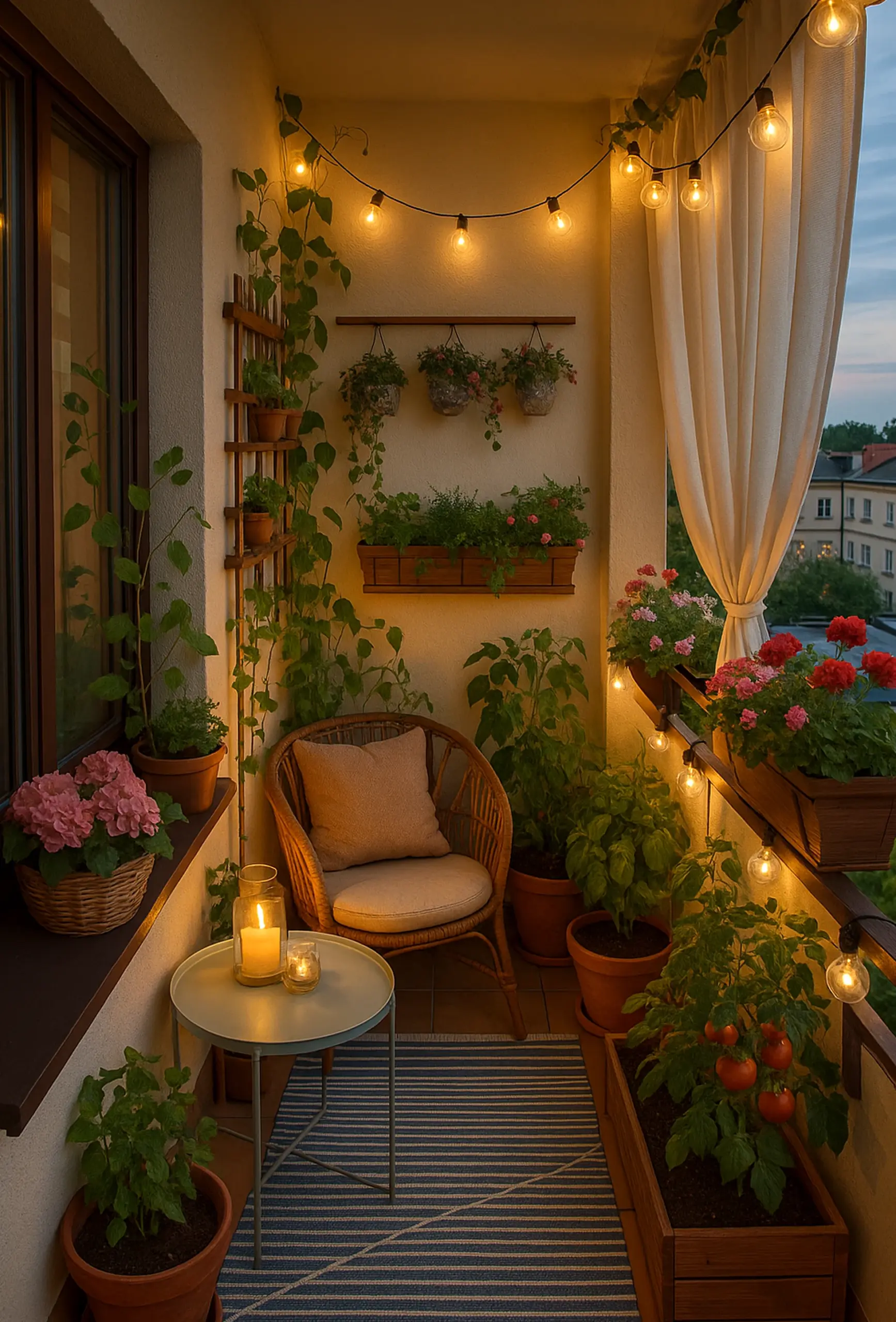 Soft flower arrangement brings detail to the room, creating a mood that feels comfortable in daily use.