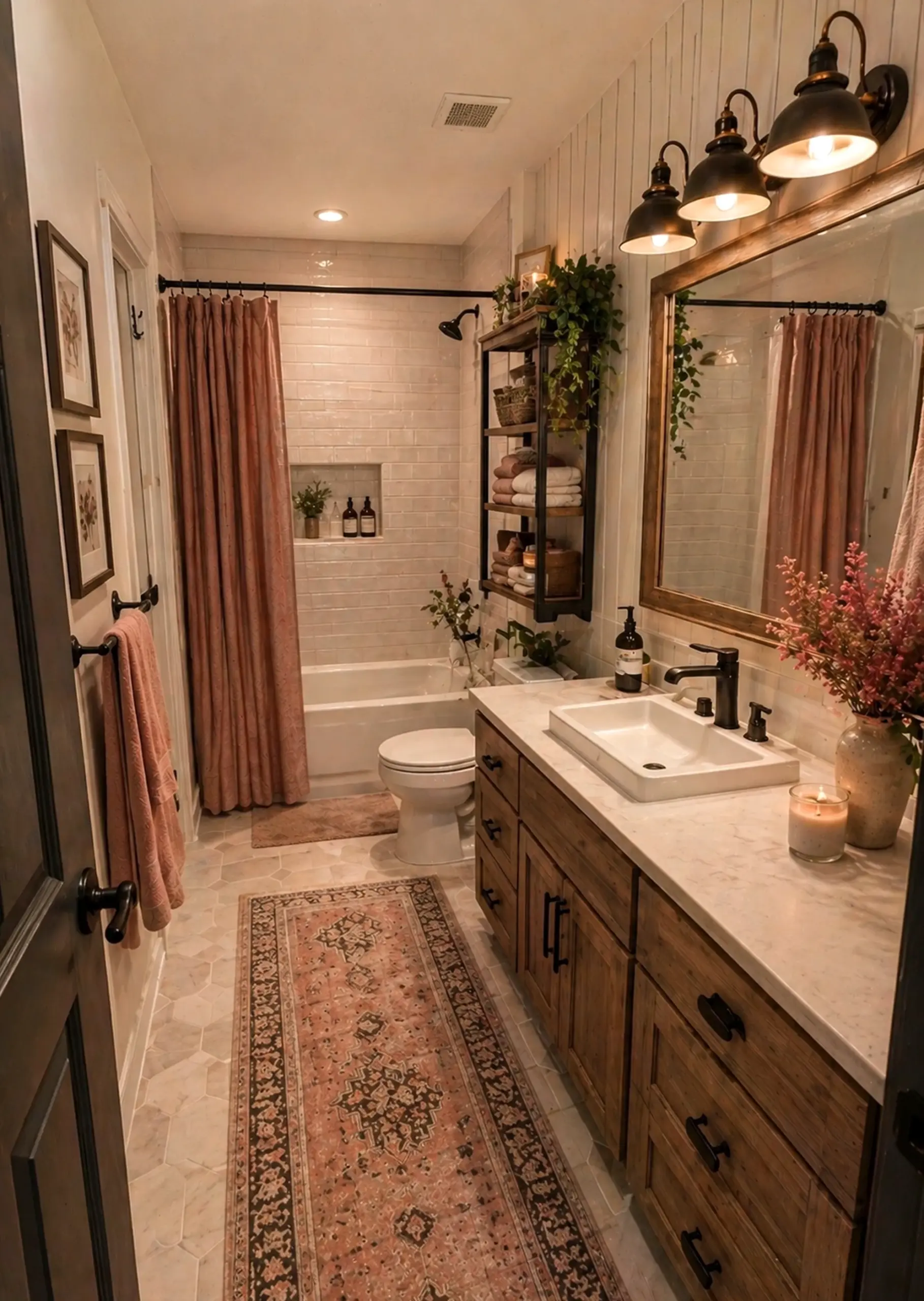 Open bedside layer adds a clear layer of character, helping the corner feel warm without clutter.