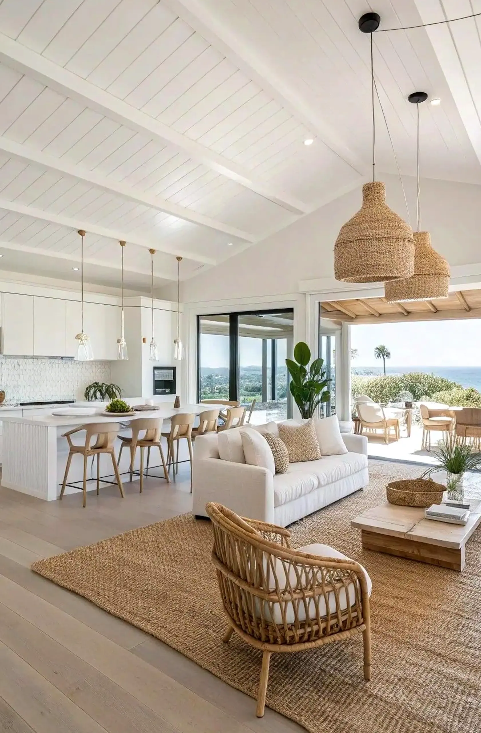 Simple dining setup anchors the backdrop with order, giving the view a mood that feels visually grounded.