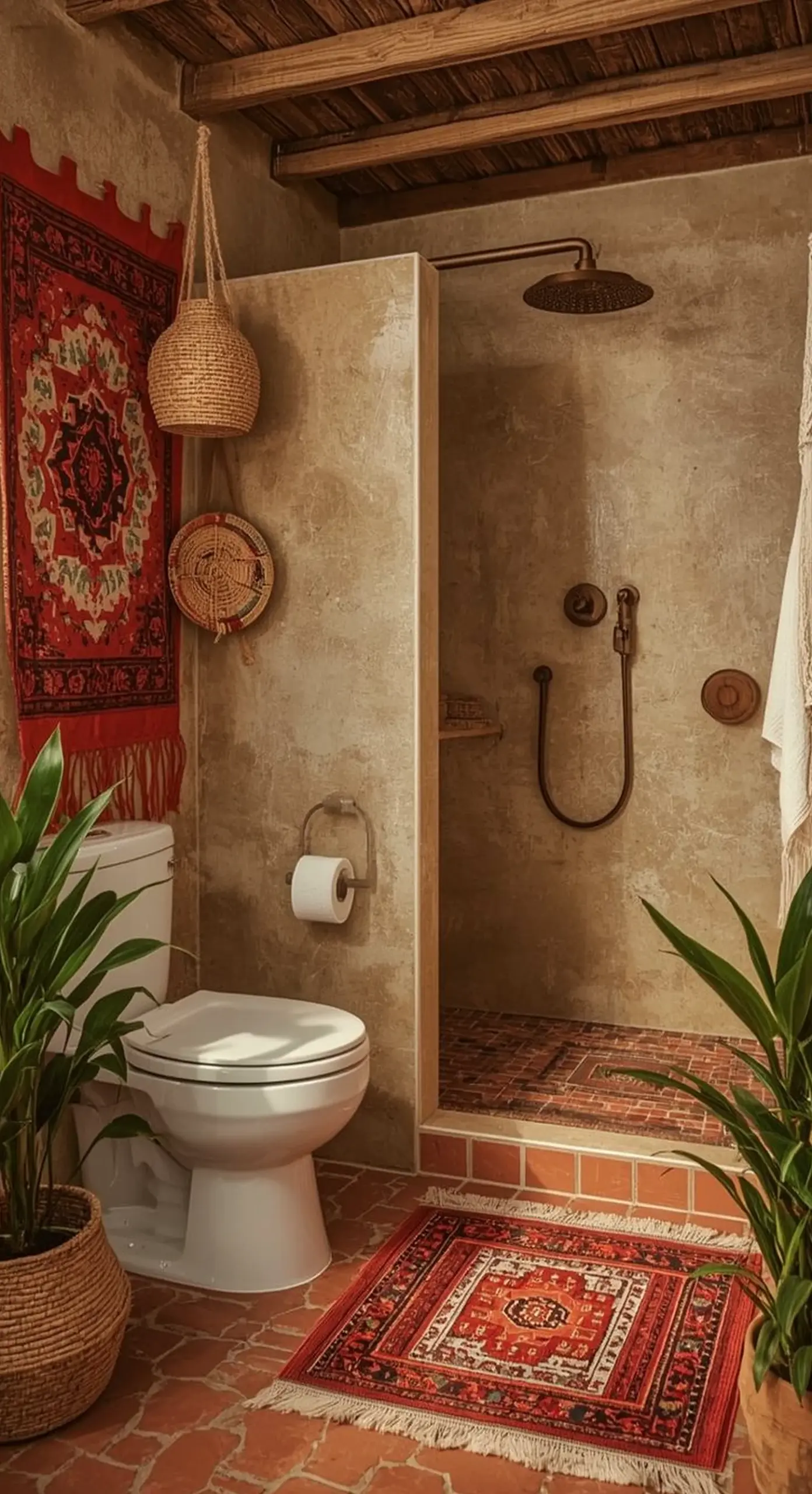 Quiet tile detail introduces charm into the design, keeping the atmosphere open and lived-in.