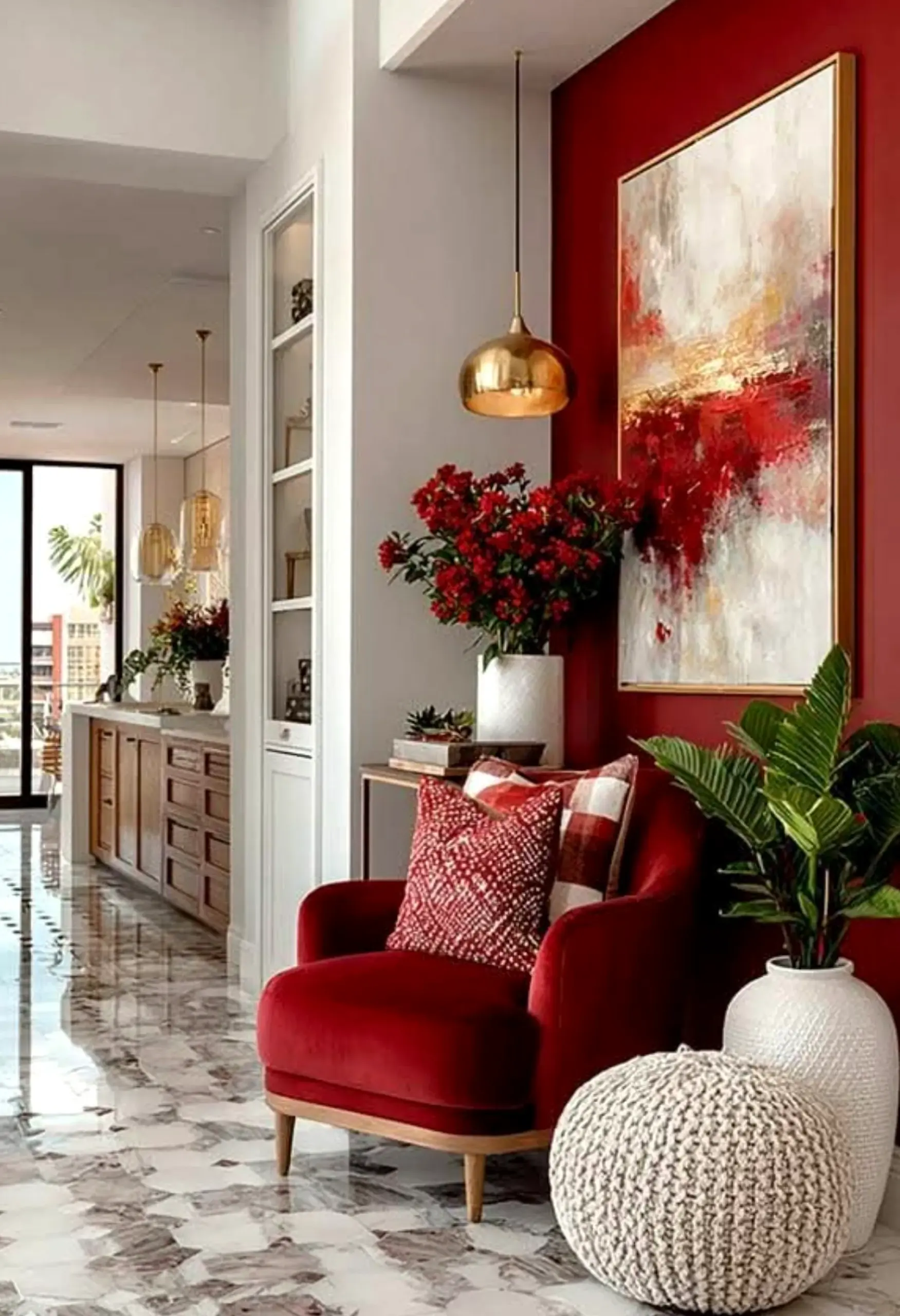 Natural colorful passage brings a useful note of contrast, making the view feel simple yet expressive.