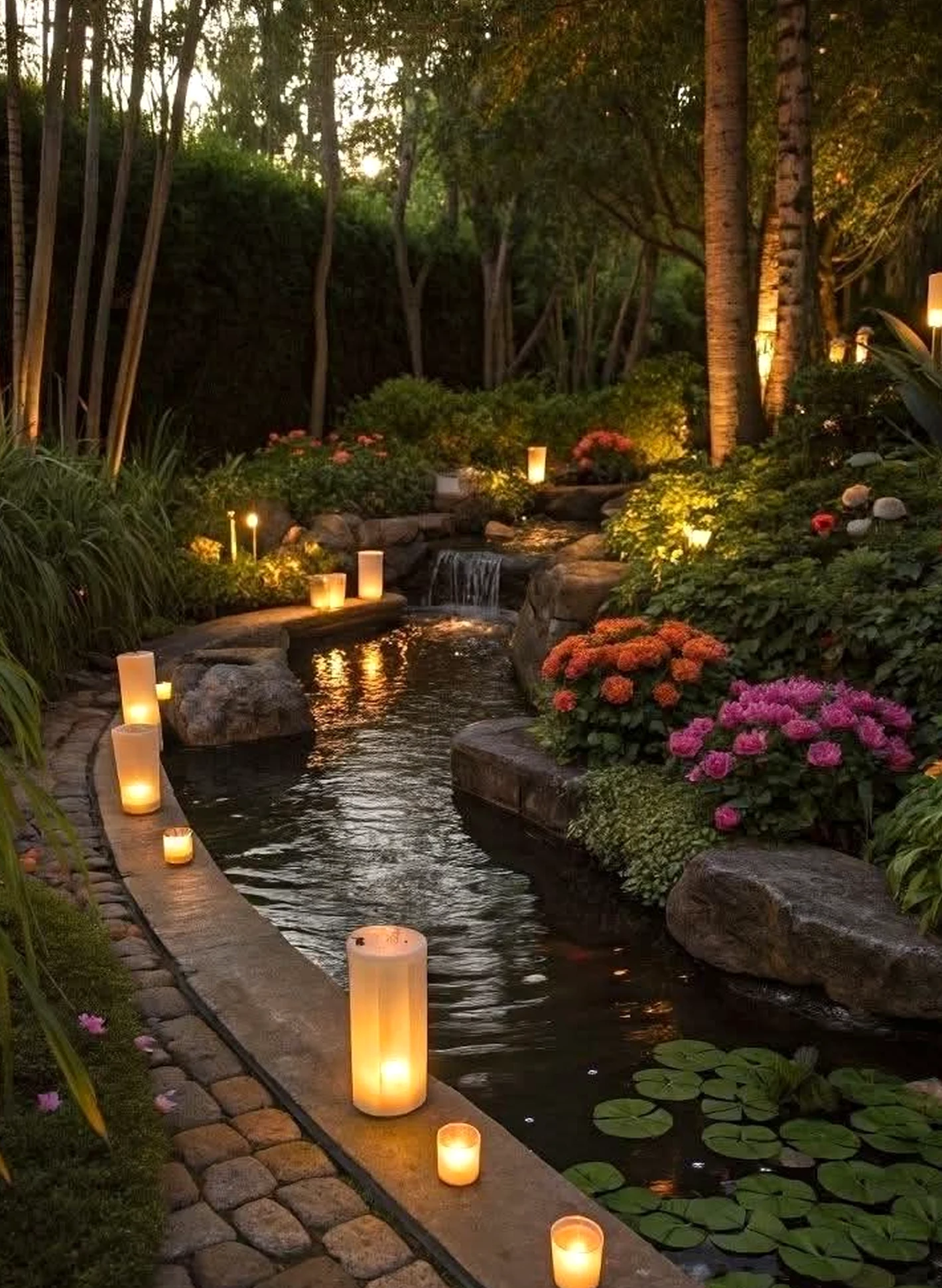 Soft shower wall brings ease to the backdrop, creating a mood that feels personal and relaxed.