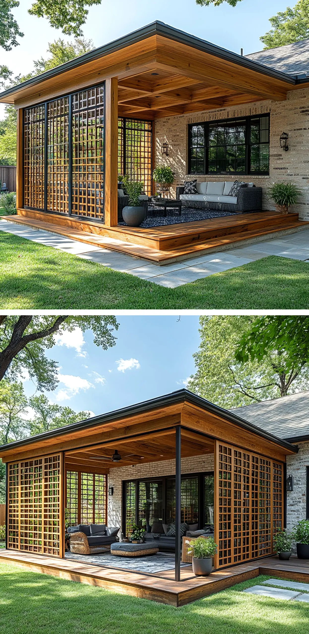 Refined courtyard view introduces balance into the corner, keeping the atmosphere simple yet expressive.