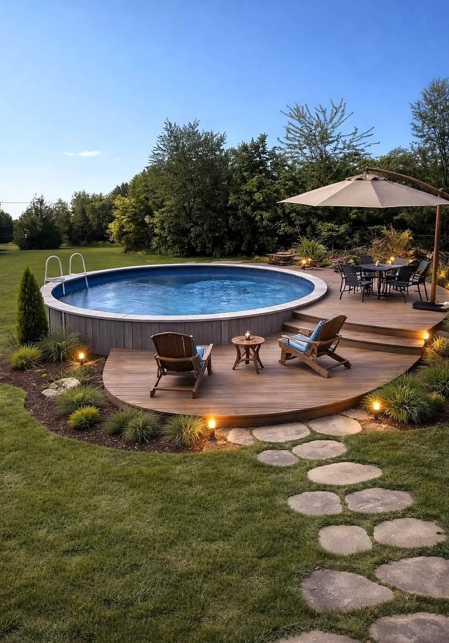 Warm balcony scene brings a useful note of personality, making the table feel bright but not busy.
