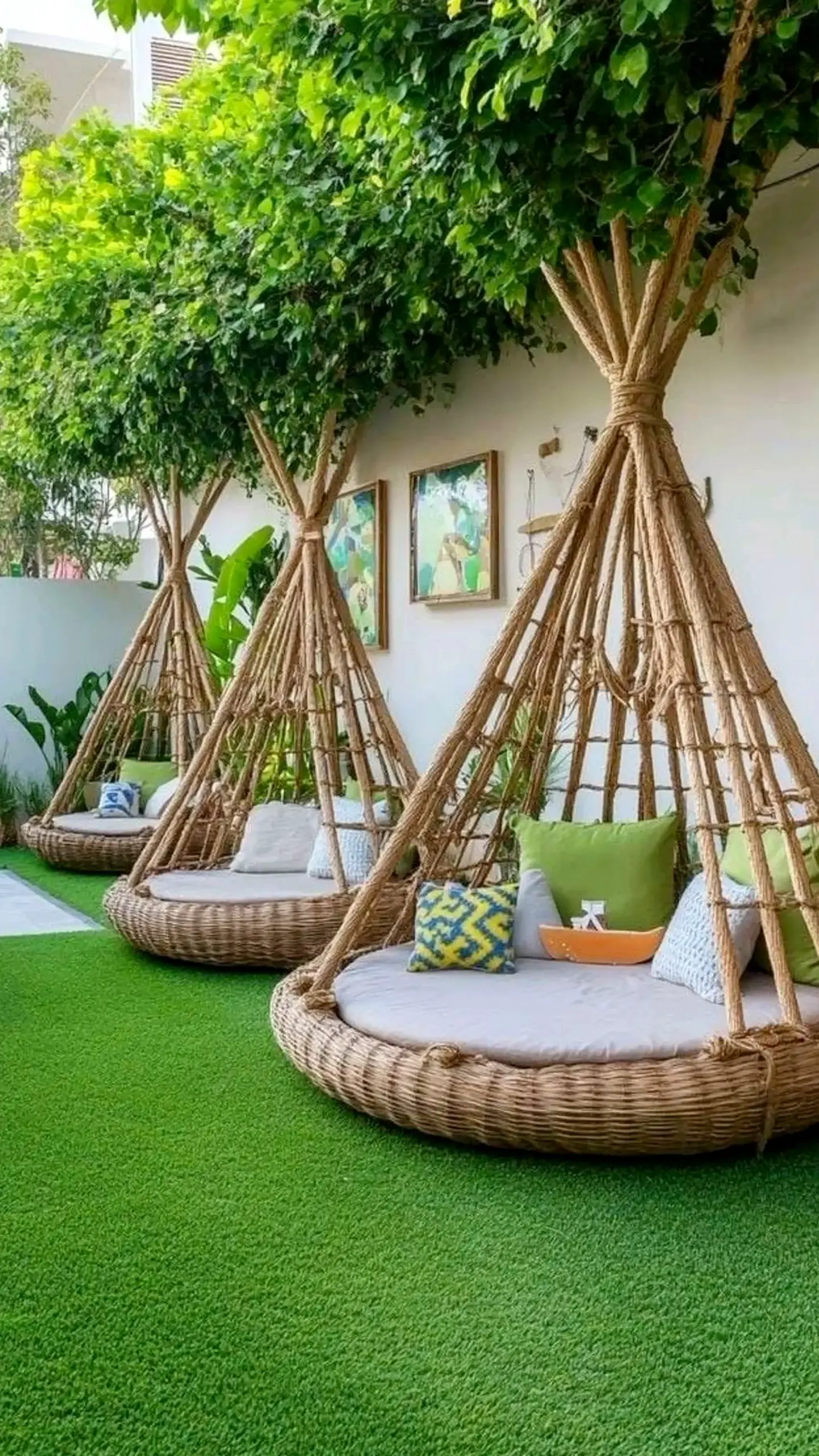 Subtle green entry anchors the wall with character, giving the view a mood that feels fresh and intentional.