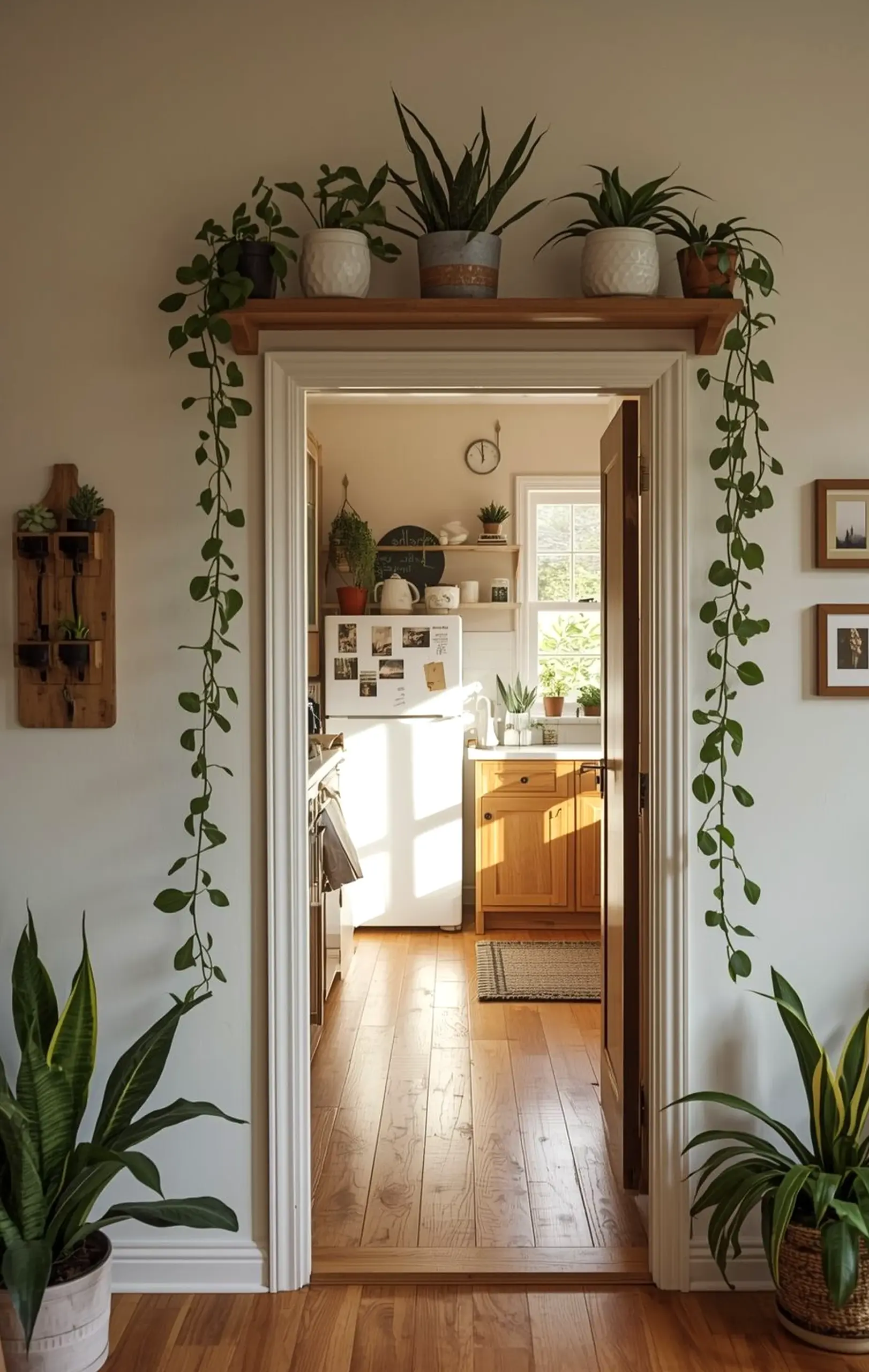 Balanced sunlit room frames the room with ease, making the scene feel simple yet expressive.