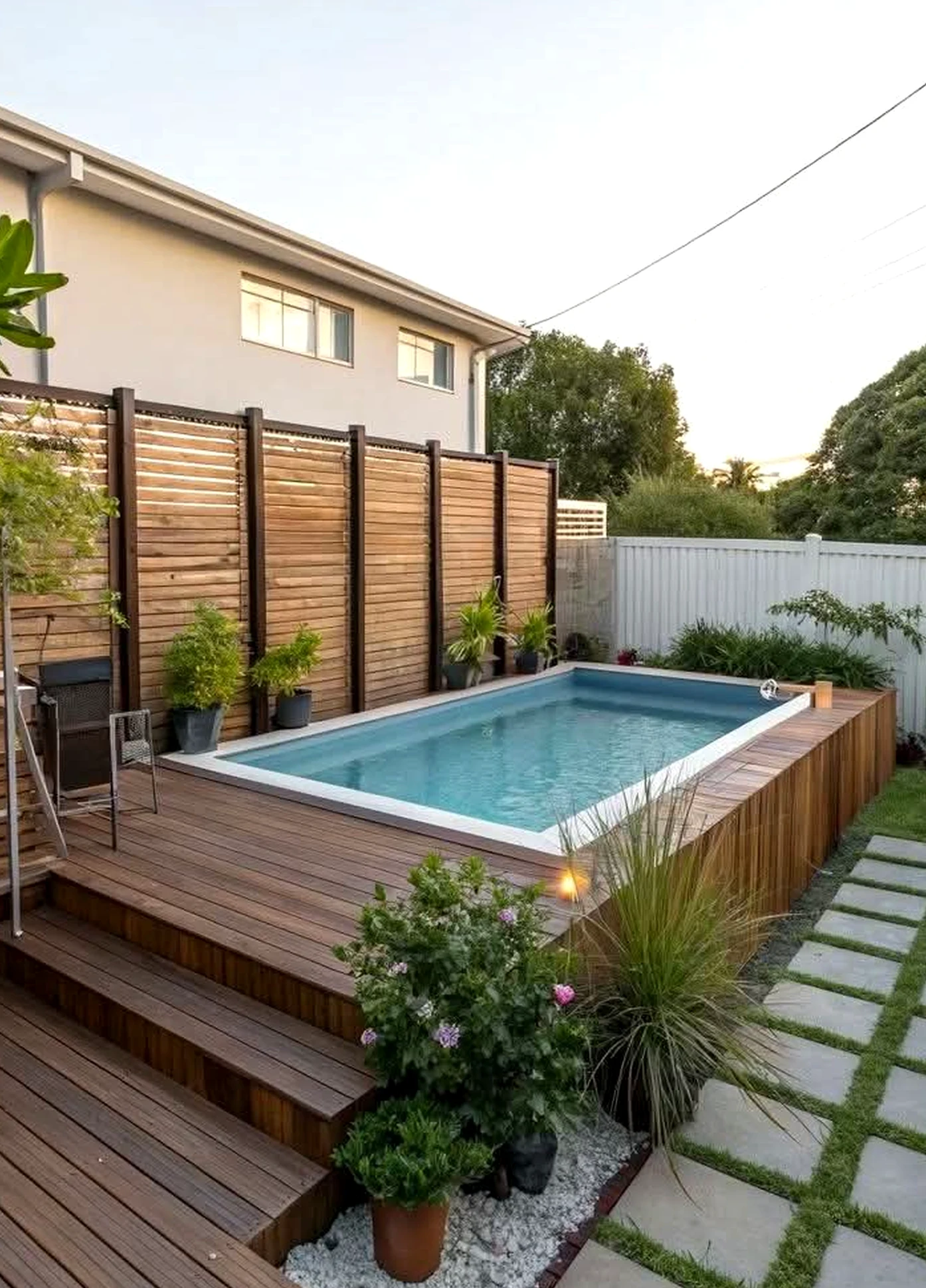 Bright outdoor lounge supports the corner through charm, leaving the space feeling comfortable in daily use.