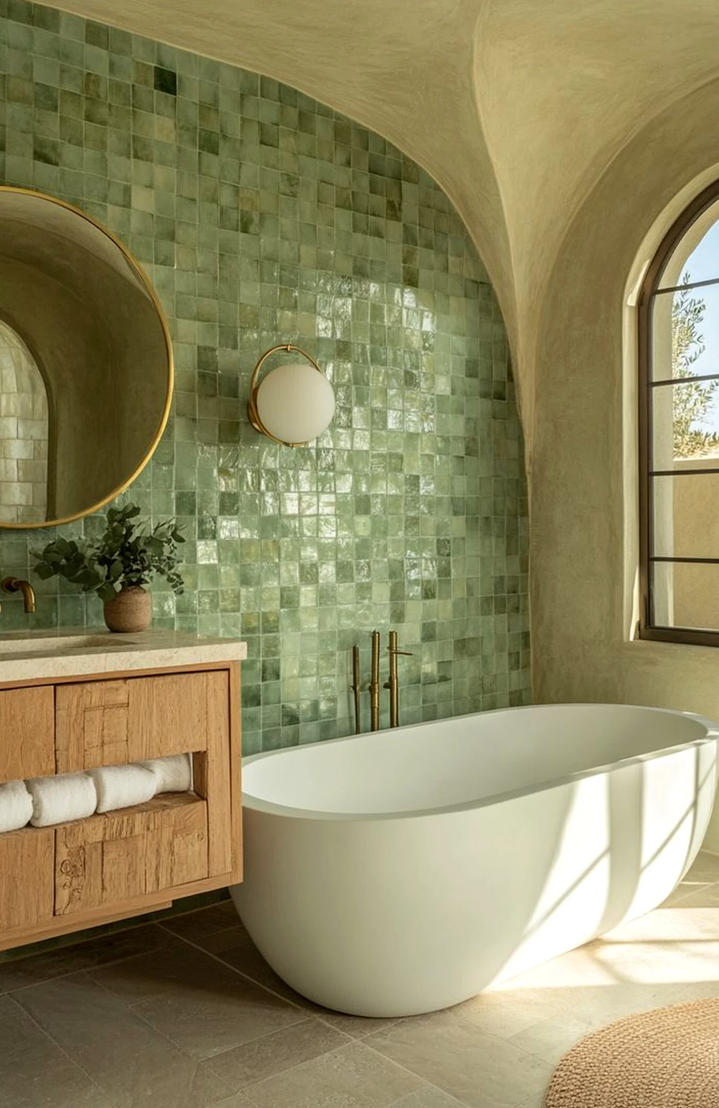 Balanced stone terrace introduces warmth into the arrangement, keeping the atmosphere open and lived-in.