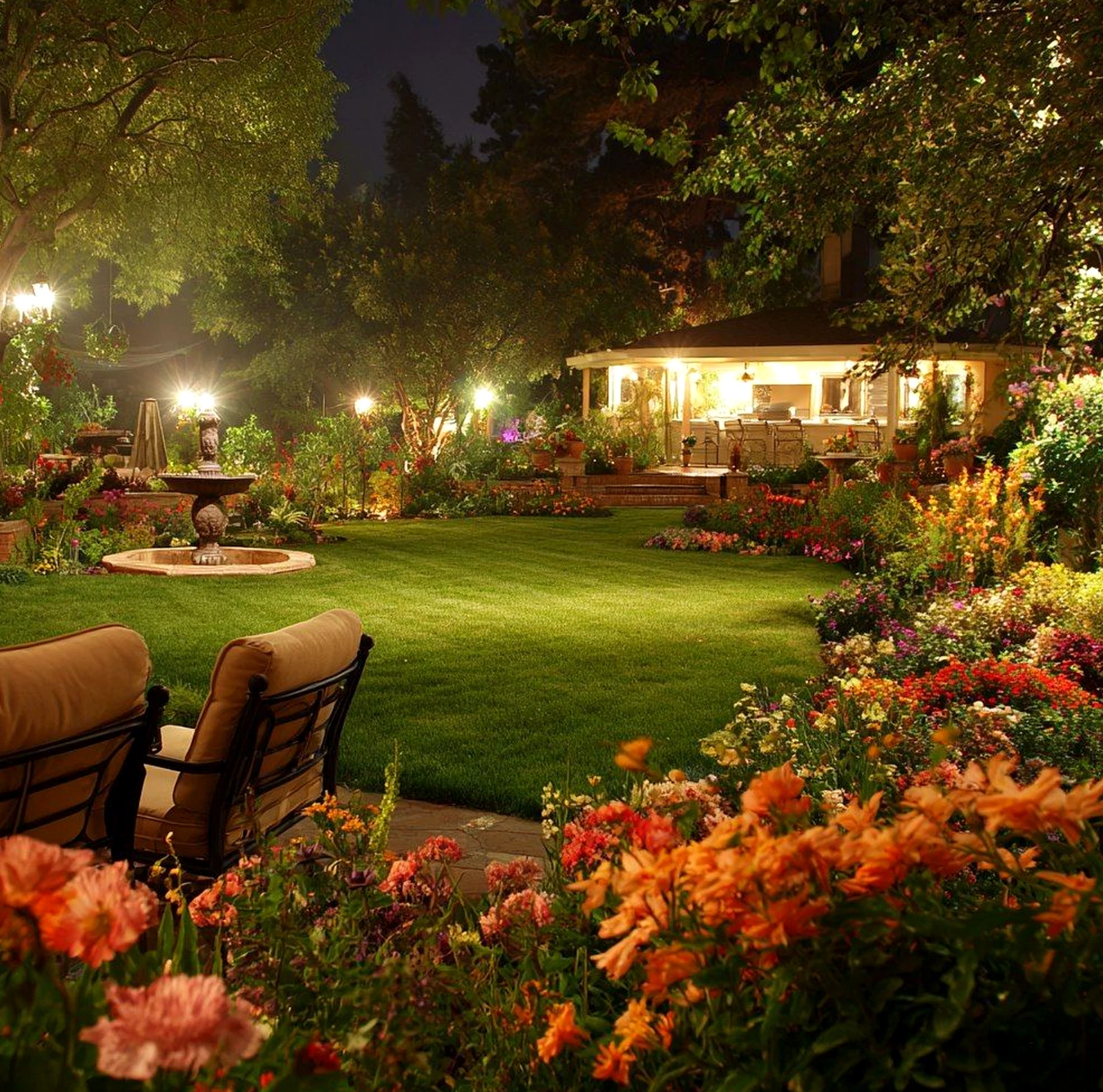 Balanced courtyard view gives the setting more shape, so the whole view feels fresh and intentional.
