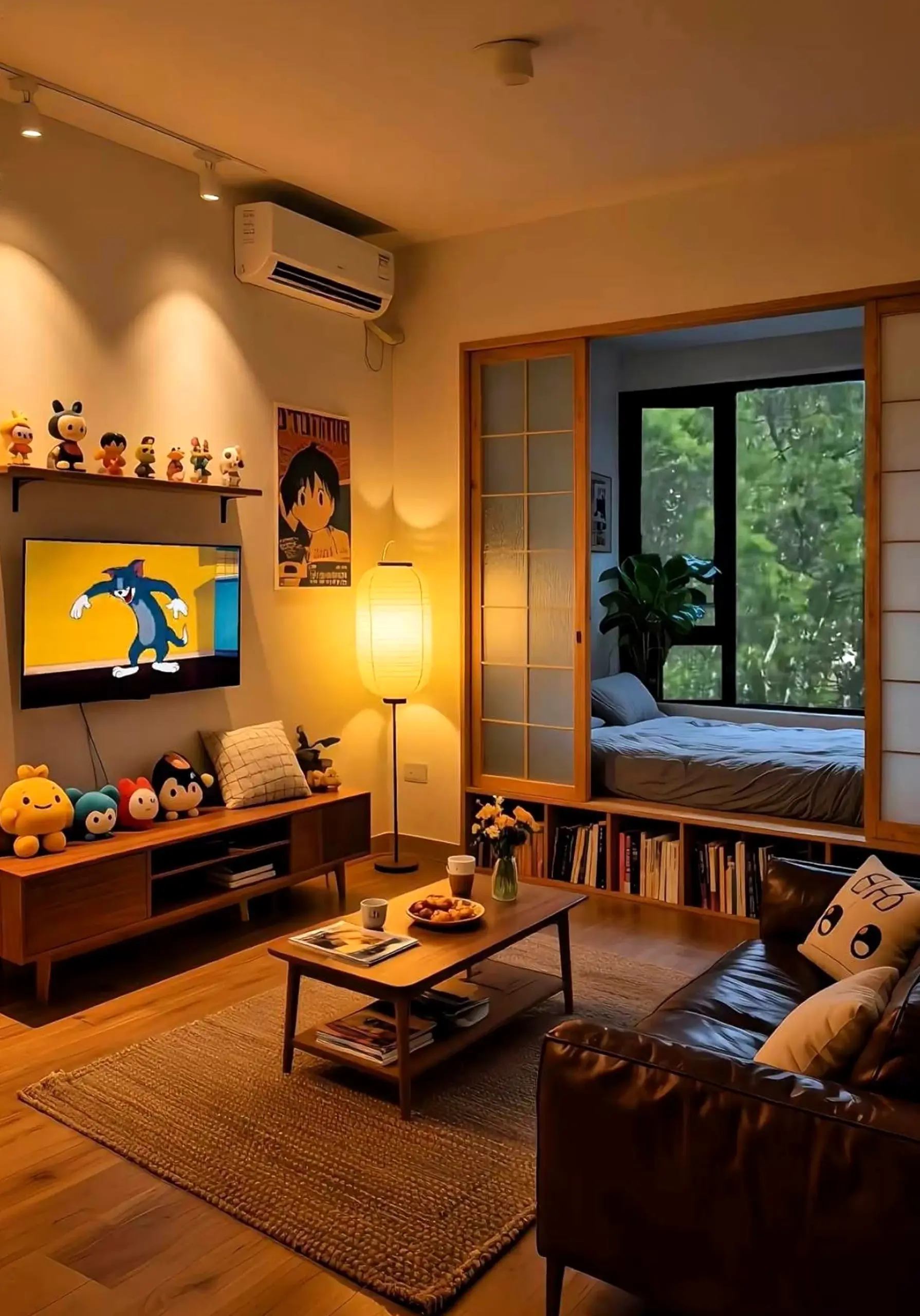 Subtle patio corner anchors the setting with charm, giving the view a mood that feels open and lived-in.