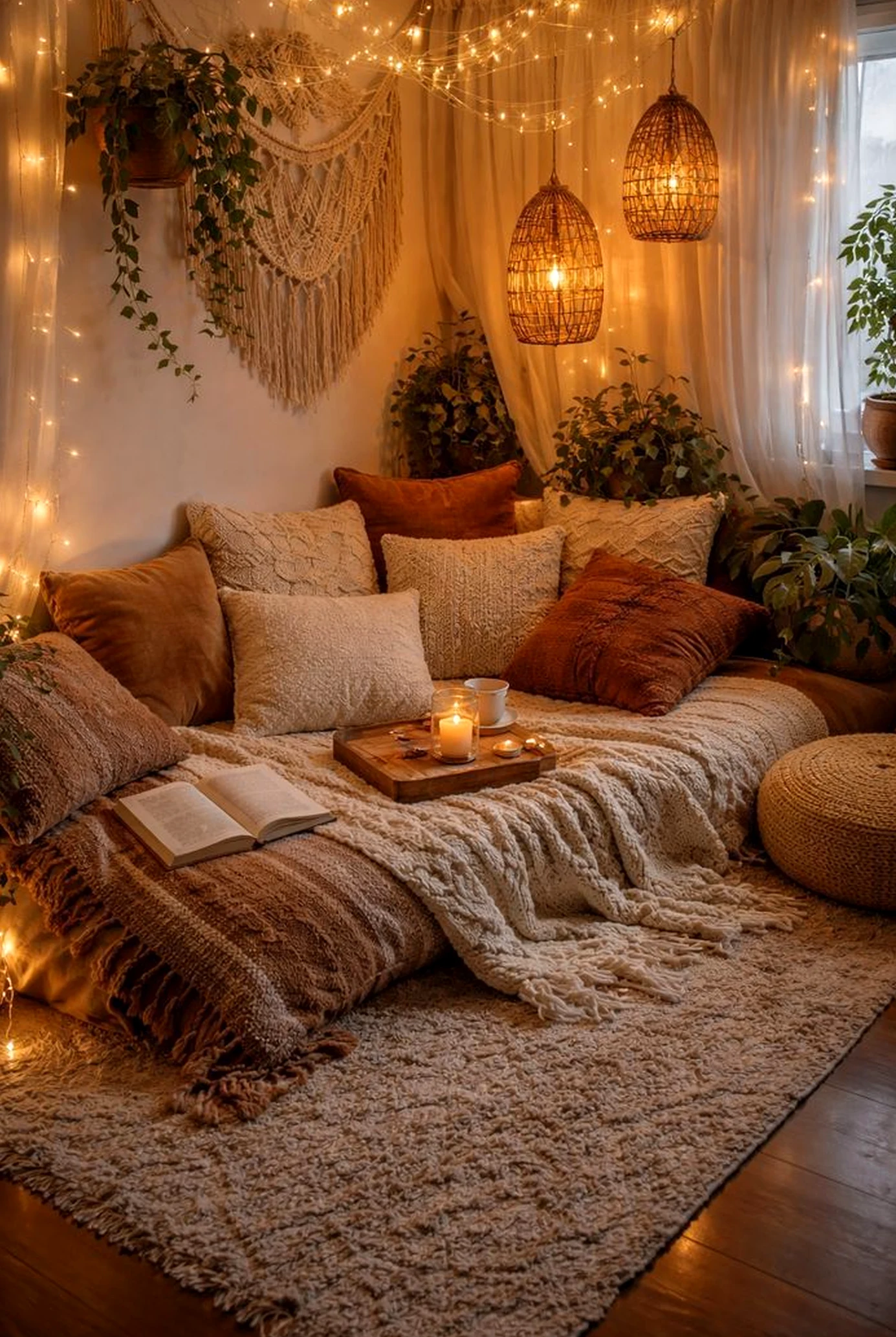 Fresh patio corner adds a clear layer of depth, helping the sitting area feel clear and inviting.
