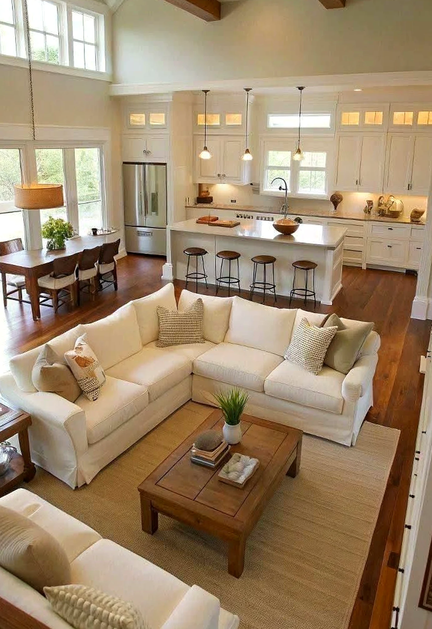 Compact kitchen nook draws attention to ease while the setting stays comfortable in daily use.