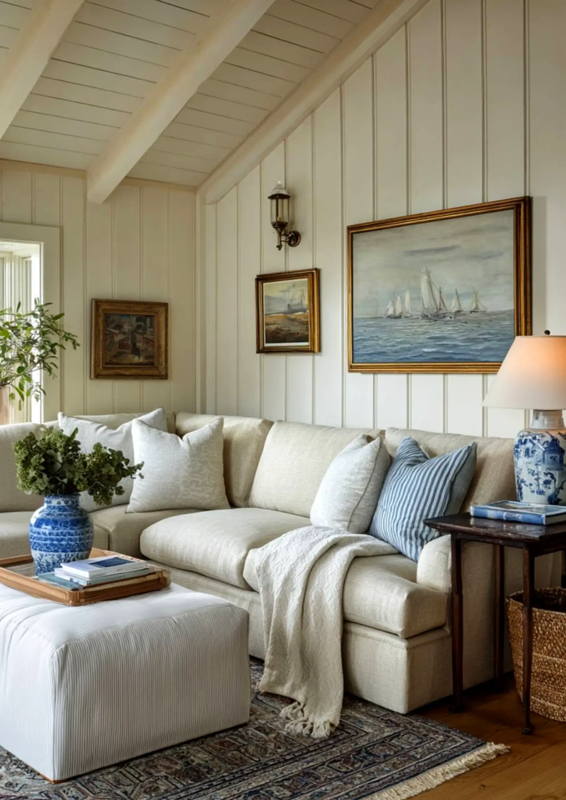 Refined sunlit room frames the design with depth, making the scene feel easy to enjoy.