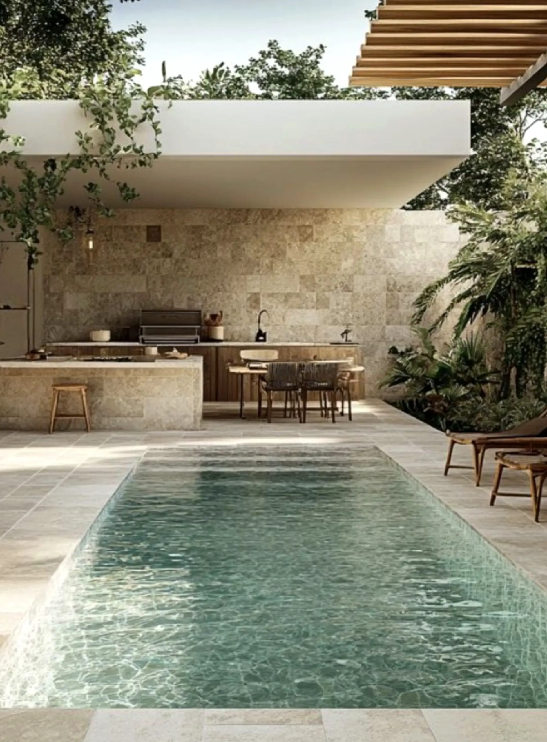 Fresh ceiling detail anchors the entry with balance, giving the view a mood that feels fresh and intentional.