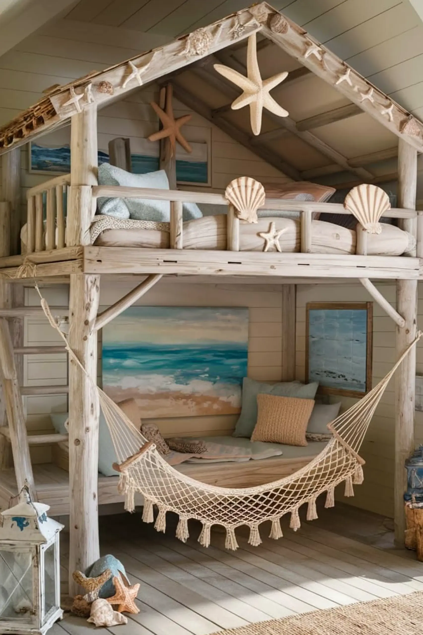 Airy wood shelving adds a clear layer of shape, helping the design feel ready for quiet use.