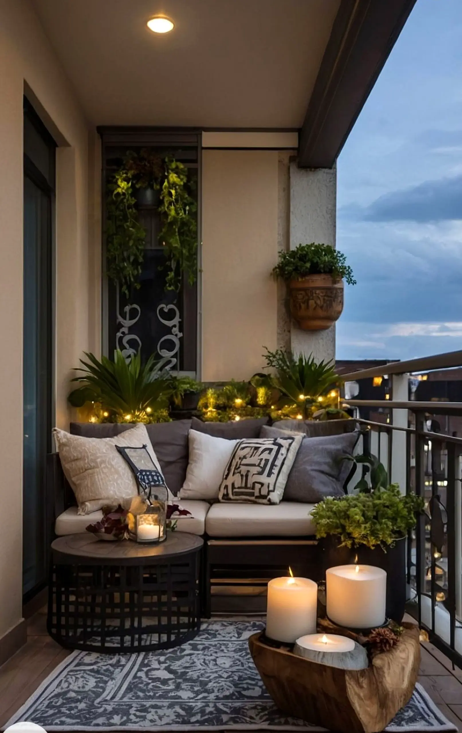 Textured arched doorway anchors the wall with charm, giving the view a mood that feels fresh and intentional.