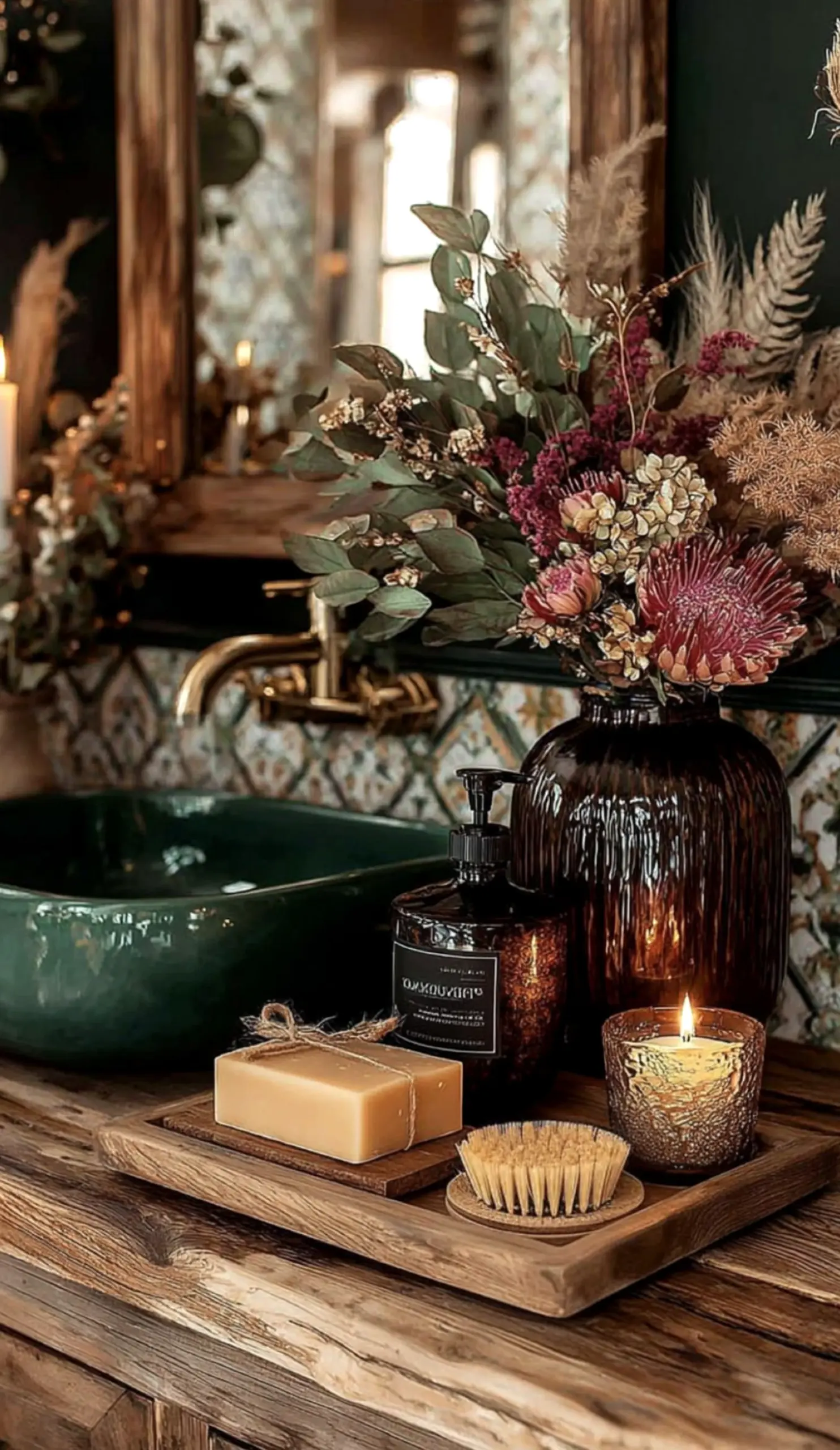 Refined fireplace area introduces movement into the garden edge, keeping the atmosphere quietly finished.