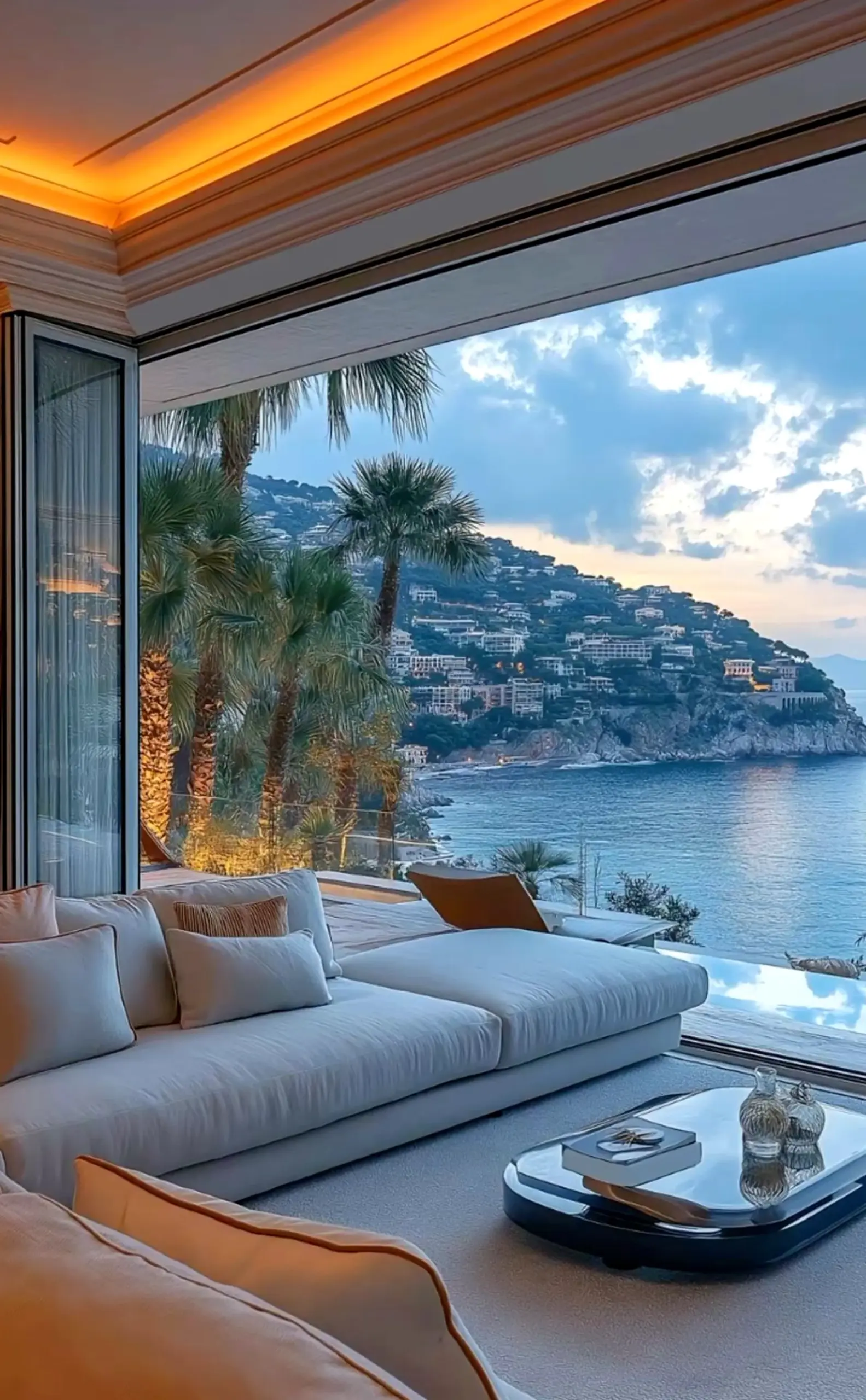 Crisp linen bedding gives the view more comfort, so the whole view feels bright but not busy.