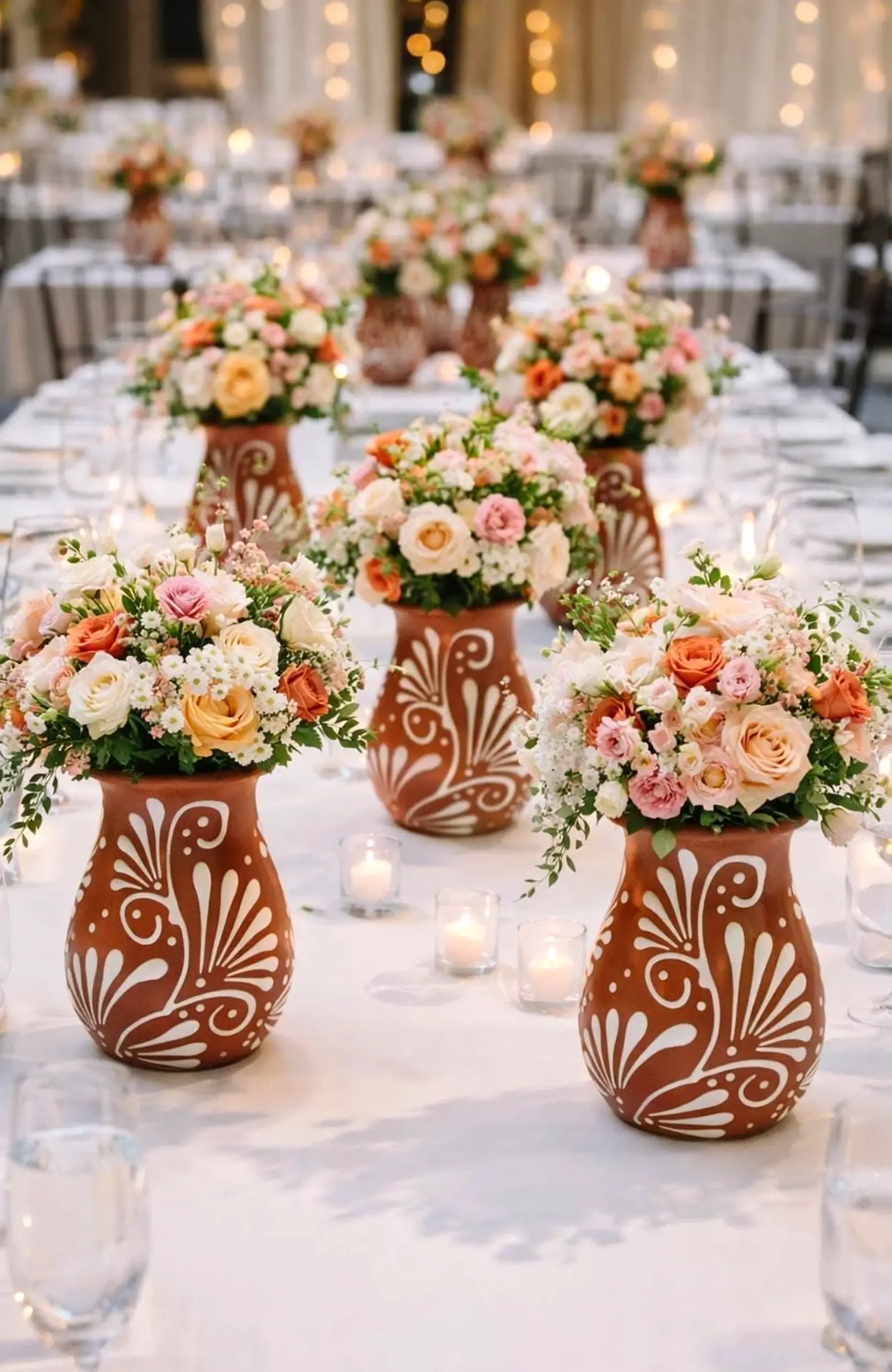 Soft flower arrangement frames the view with personality, making the scene feel quietly finished.