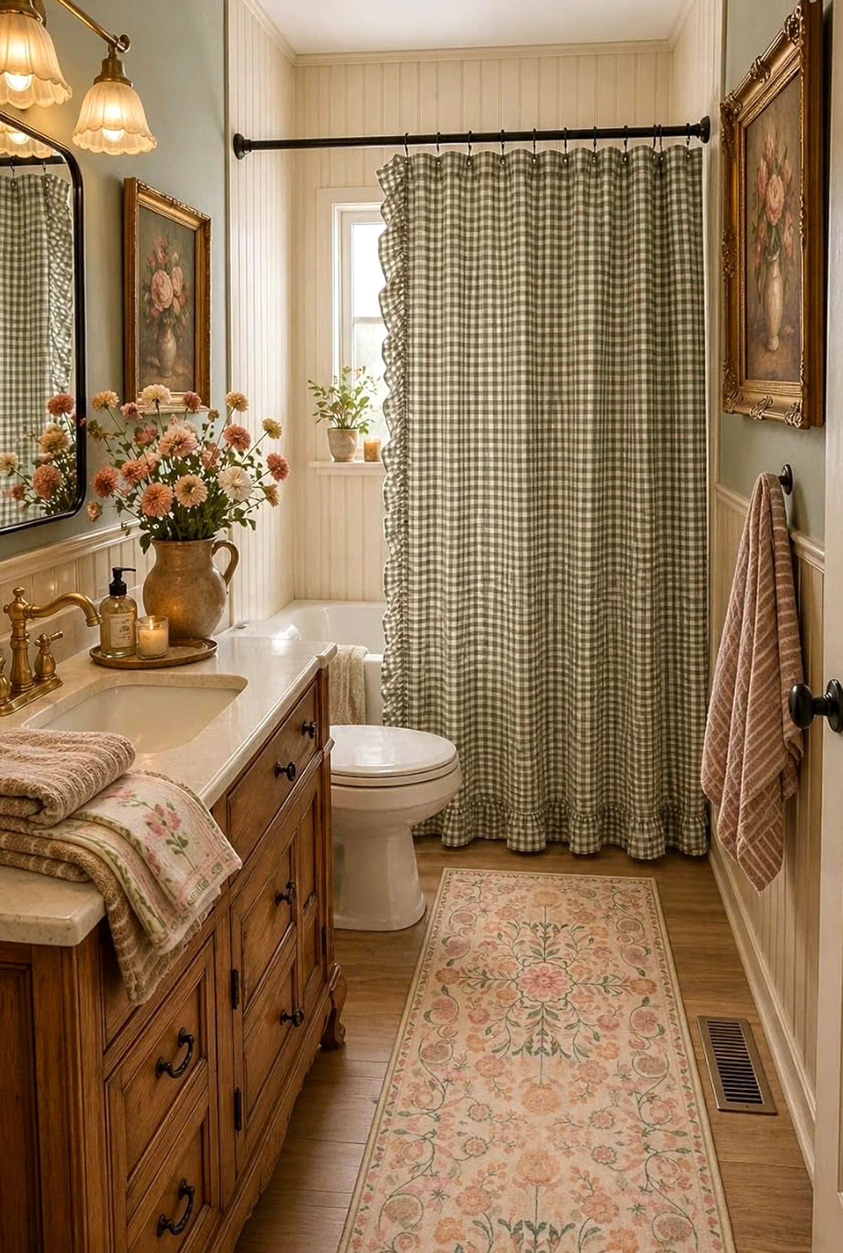 Refined sunlit room frames the arrangement with light, making the scene feel soft at the edges.