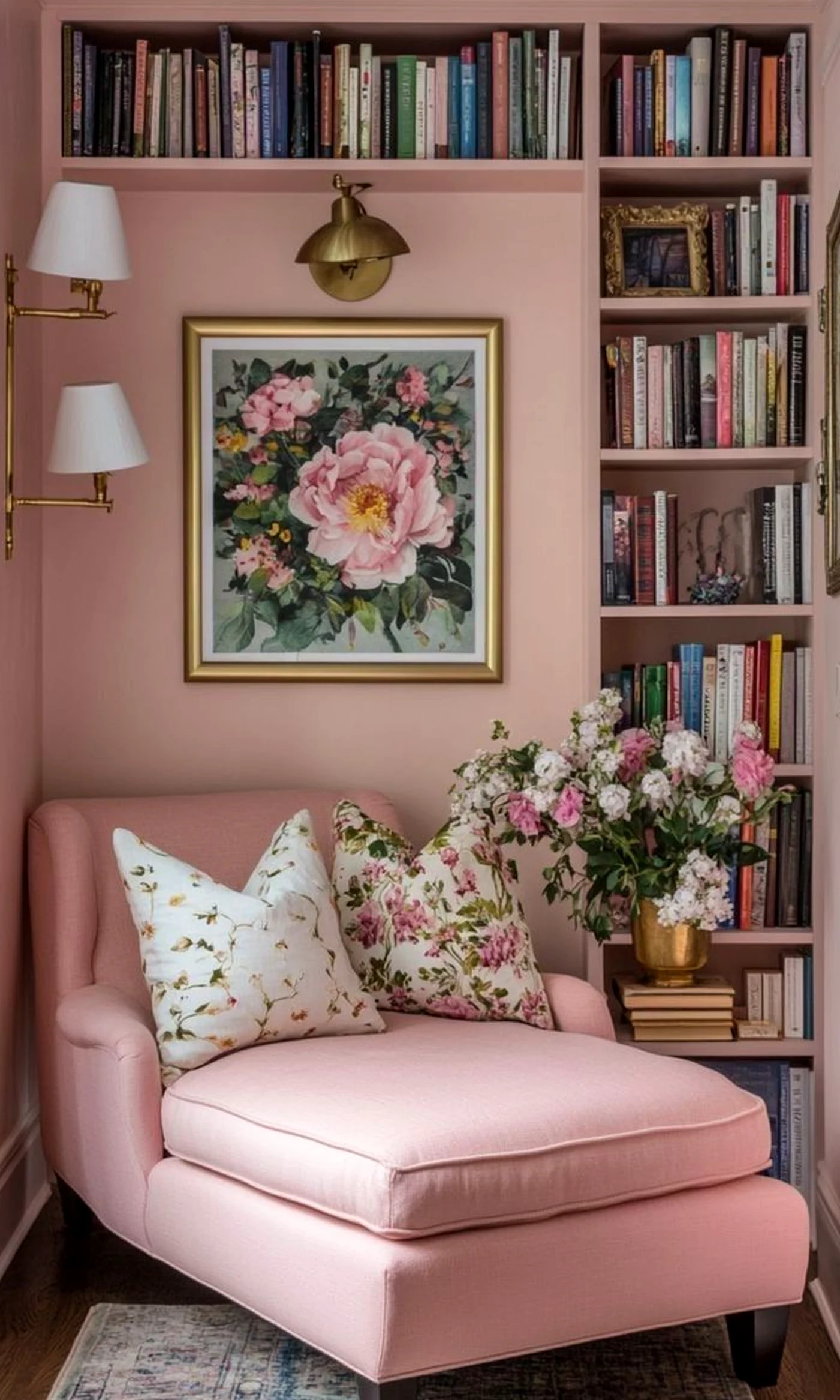 Relaxed ceiling detail draws attention to shape while the composition stays settled and welcoming.