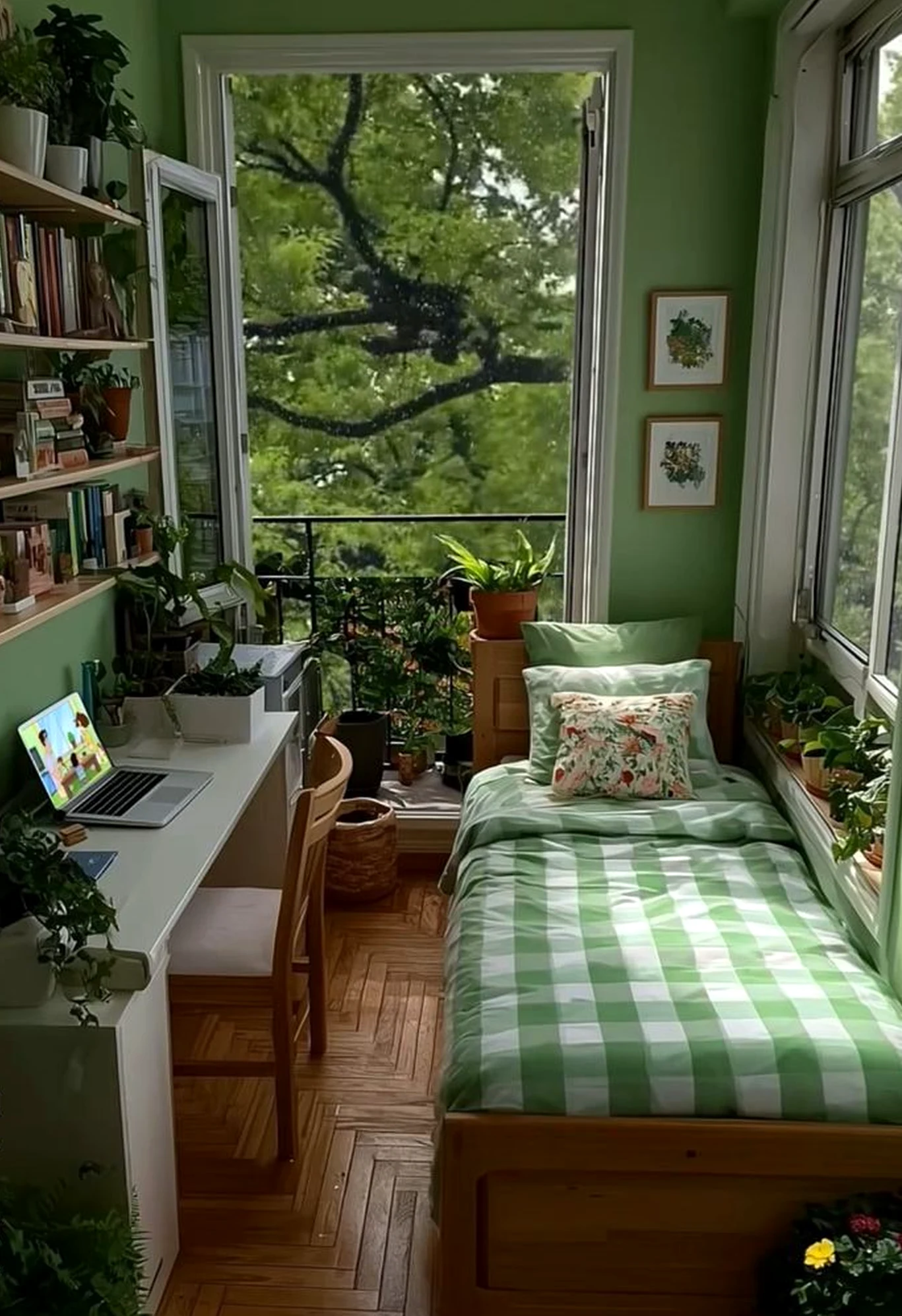 Compact flower arrangement introduces balance into the sitting area, keeping the atmosphere warm without clutter.