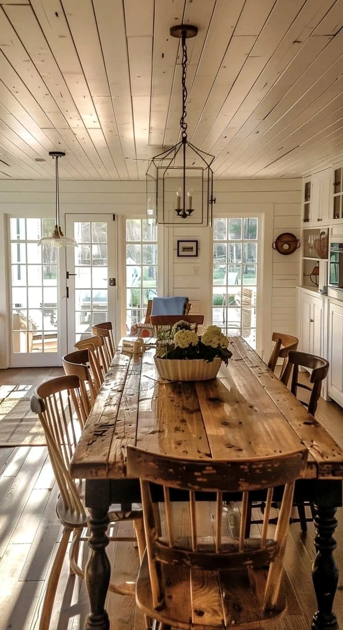 Inviting stone terrace brings focus to the setting, creating a mood that feels soft at the edges.