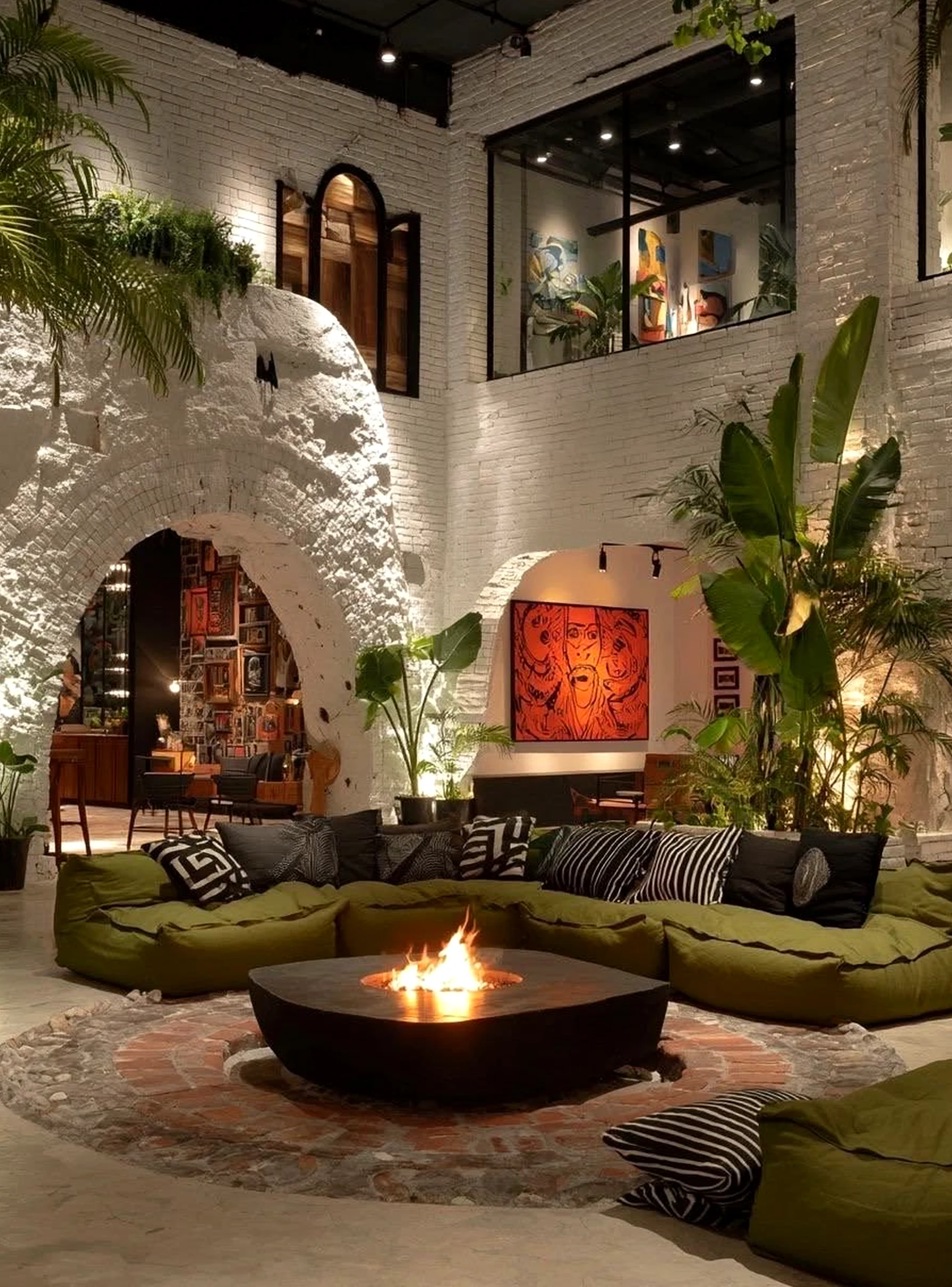 Simple balcony scene brings a useful note of softness, making the room feel easy to enjoy.