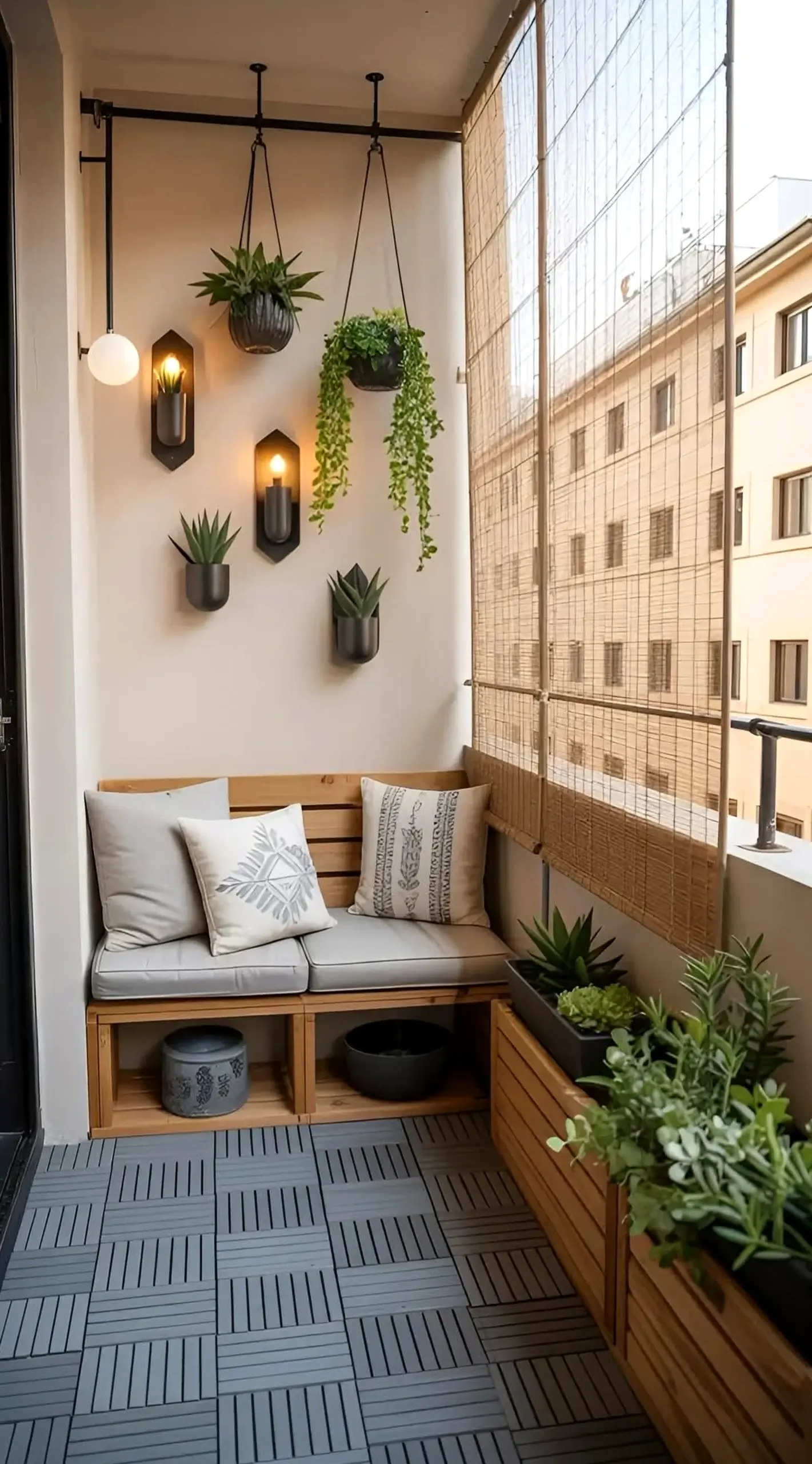 Simple breakfast table anchors the setting with order, giving the view a mood that feels visually grounded.