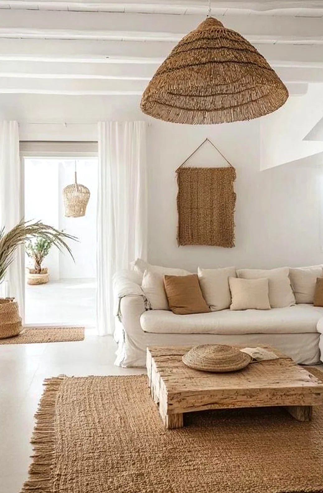 Tactile patio corner brings a useful note of detail, making the table feel pleasantly composed.