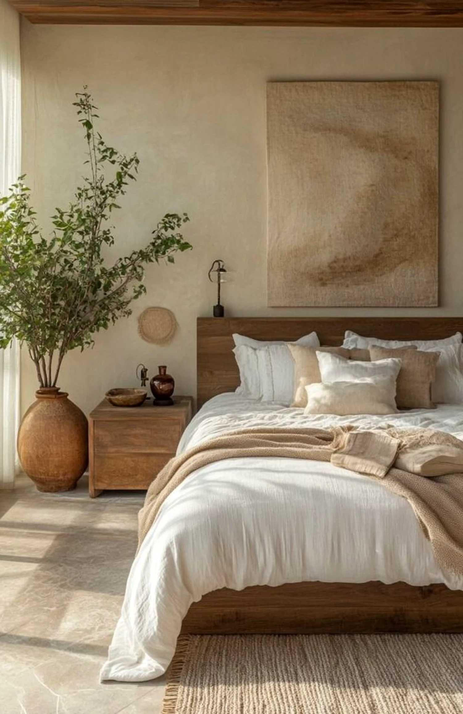 Relaxed cabinet wall introduces comfort into the view, keeping the atmosphere quietly finished.