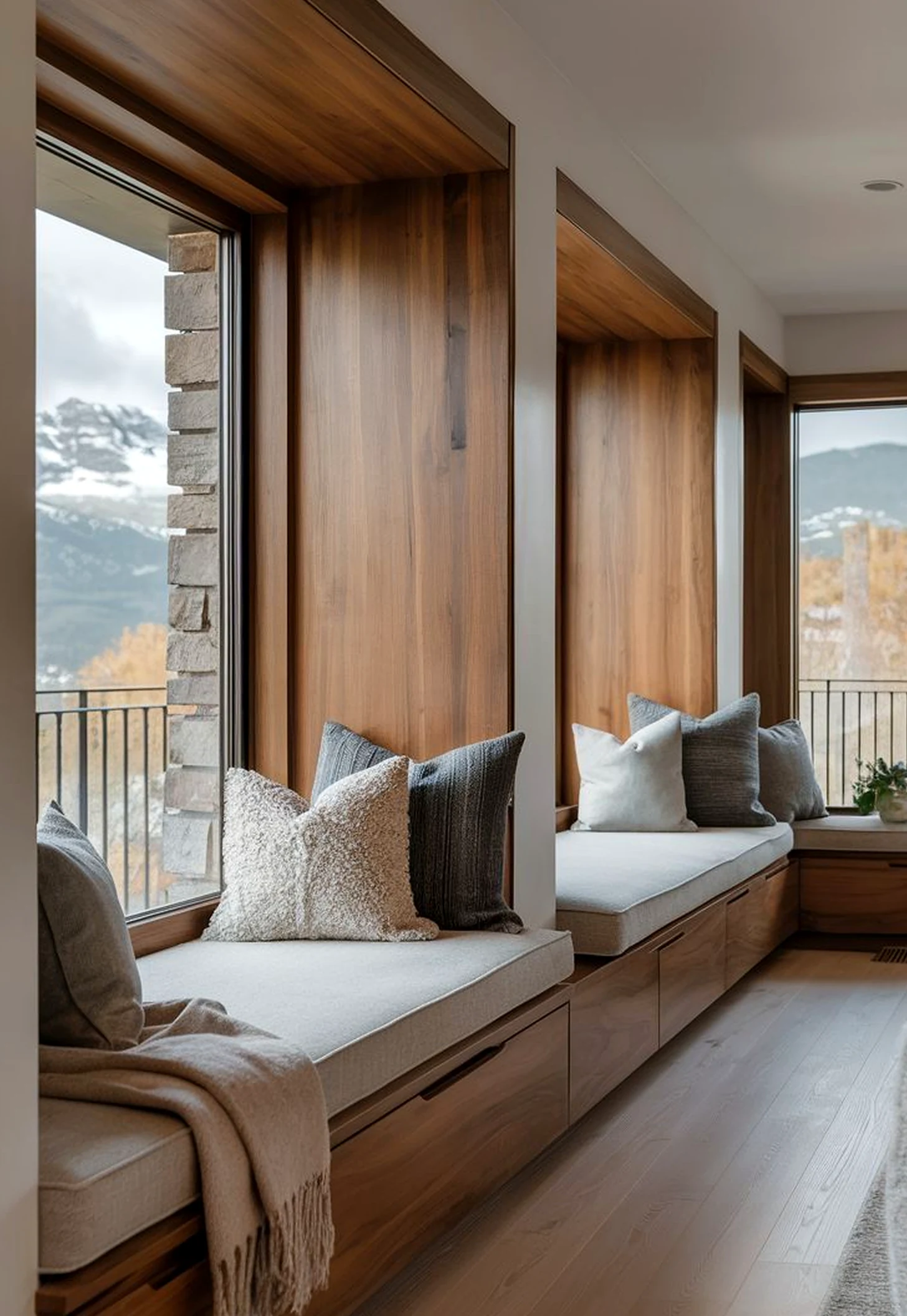 Warm breakfast table anchors the setting with character, giving the view a mood that feels personal and relaxed.