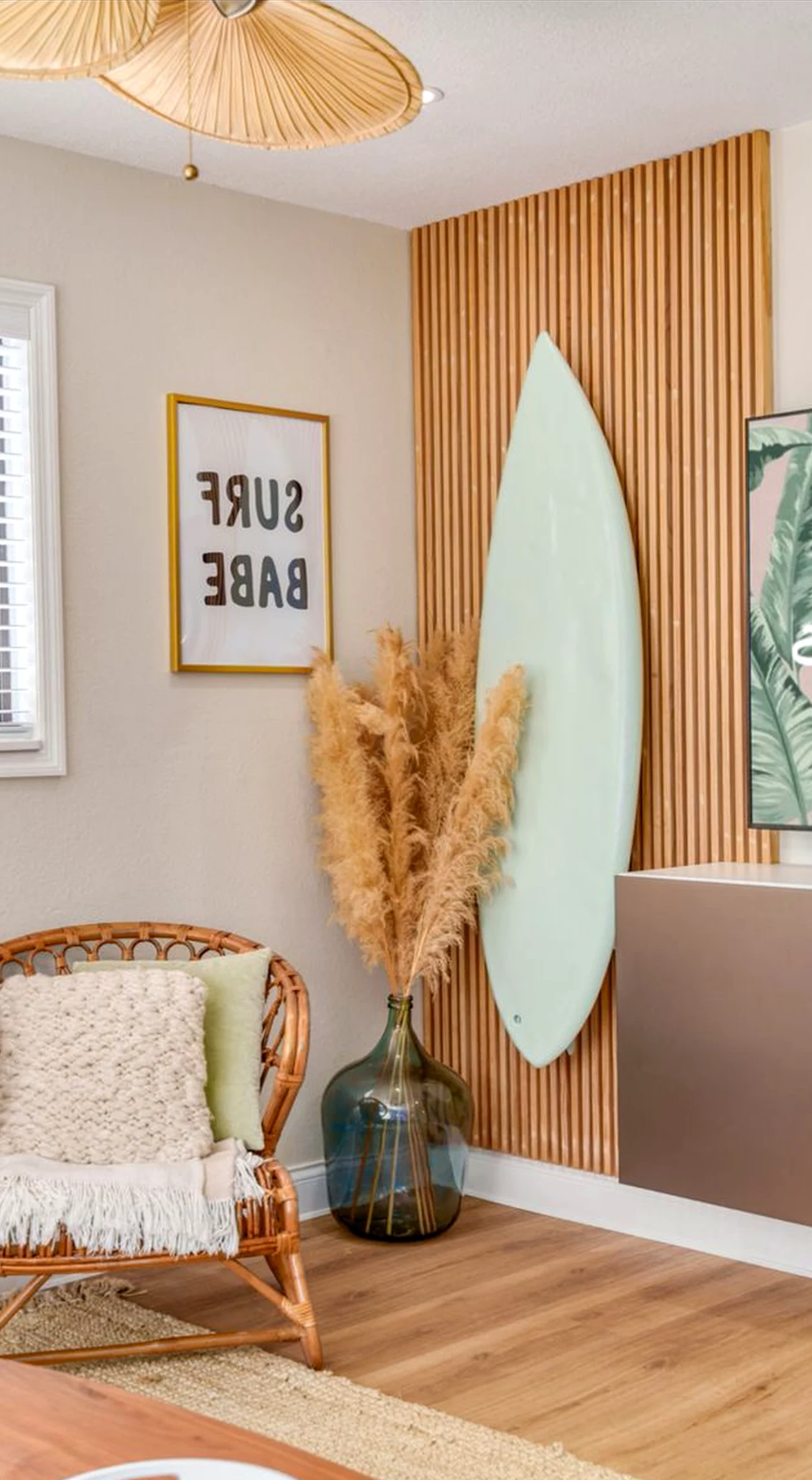 Balanced bathroom vanity gives the corner more order, so the whole view feels pleasantly composed.