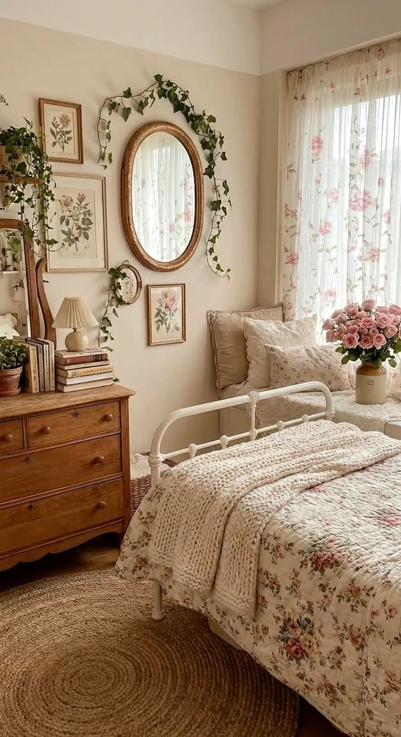 Open woven chair brings a useful note of balance, making the backdrop feel clear and inviting.