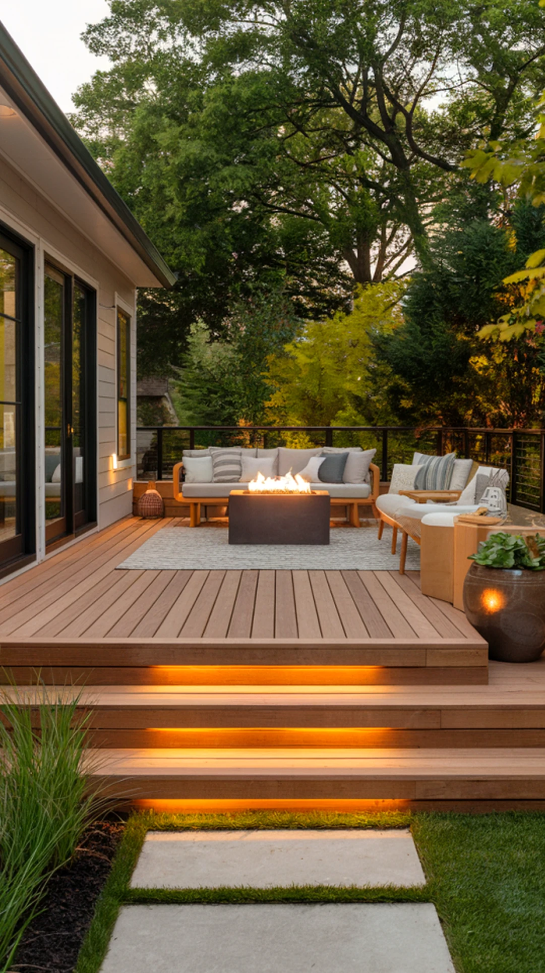 Soft floor pattern frames the backdrop with focus, making the scene feel warm without clutter.