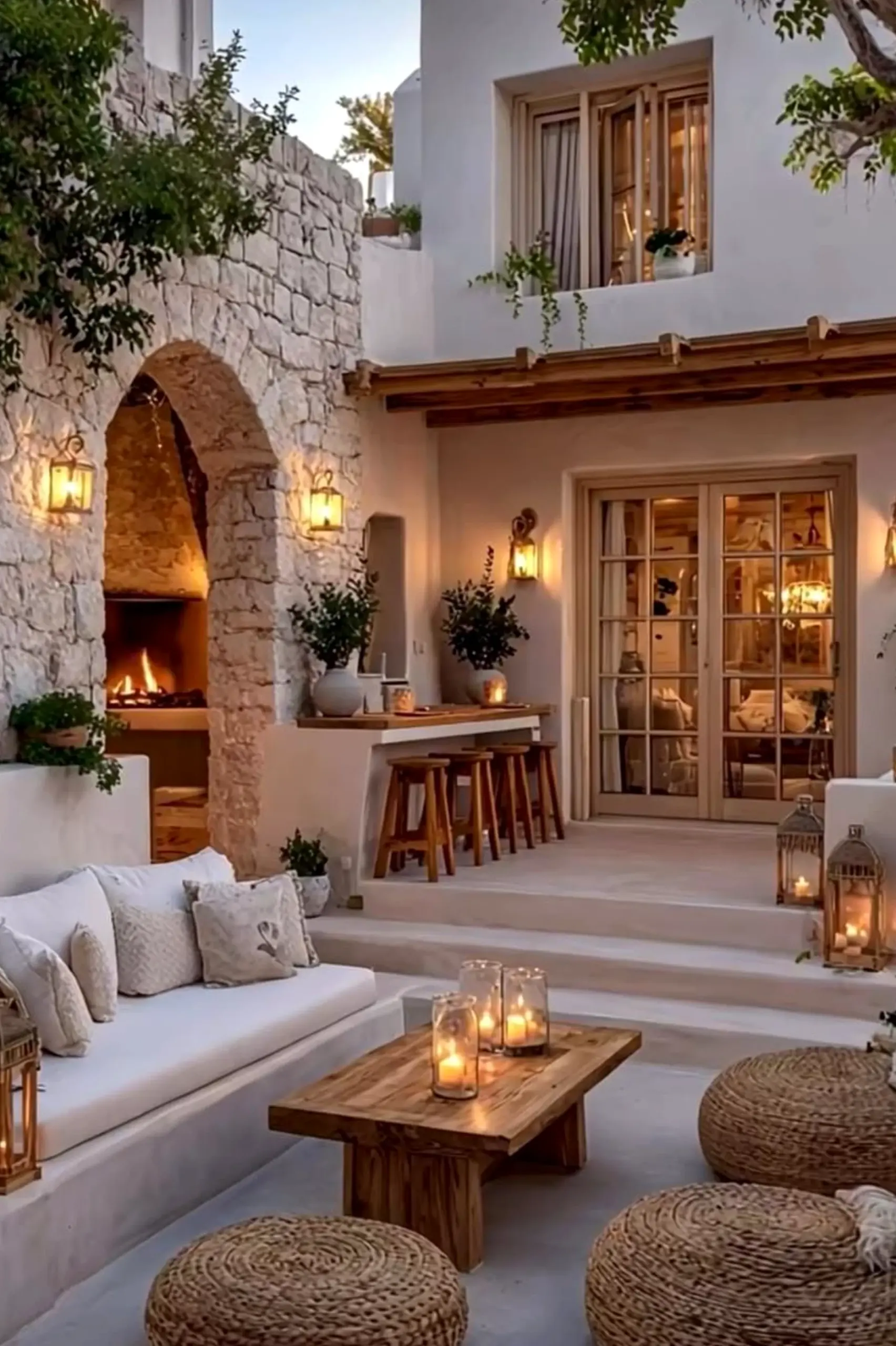 Simple stair landing brings a useful note of detail, making the composition feel comfortable in daily use.