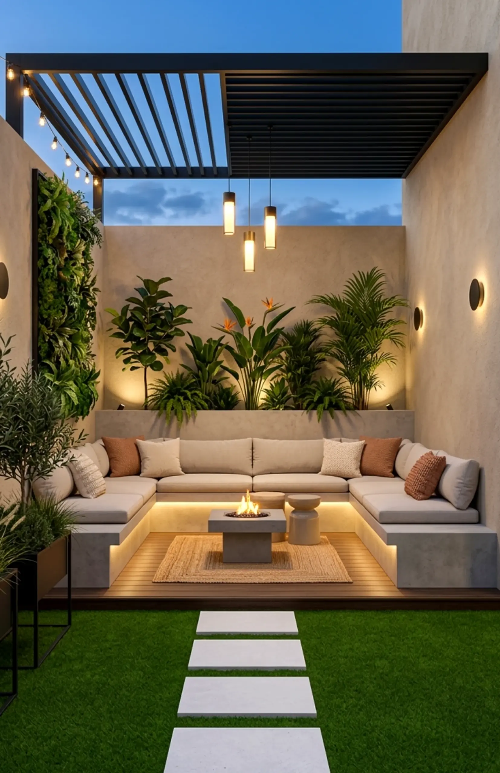 Subtle entry console anchors the arrangement with order, giving the view a mood that feels pleasantly composed.