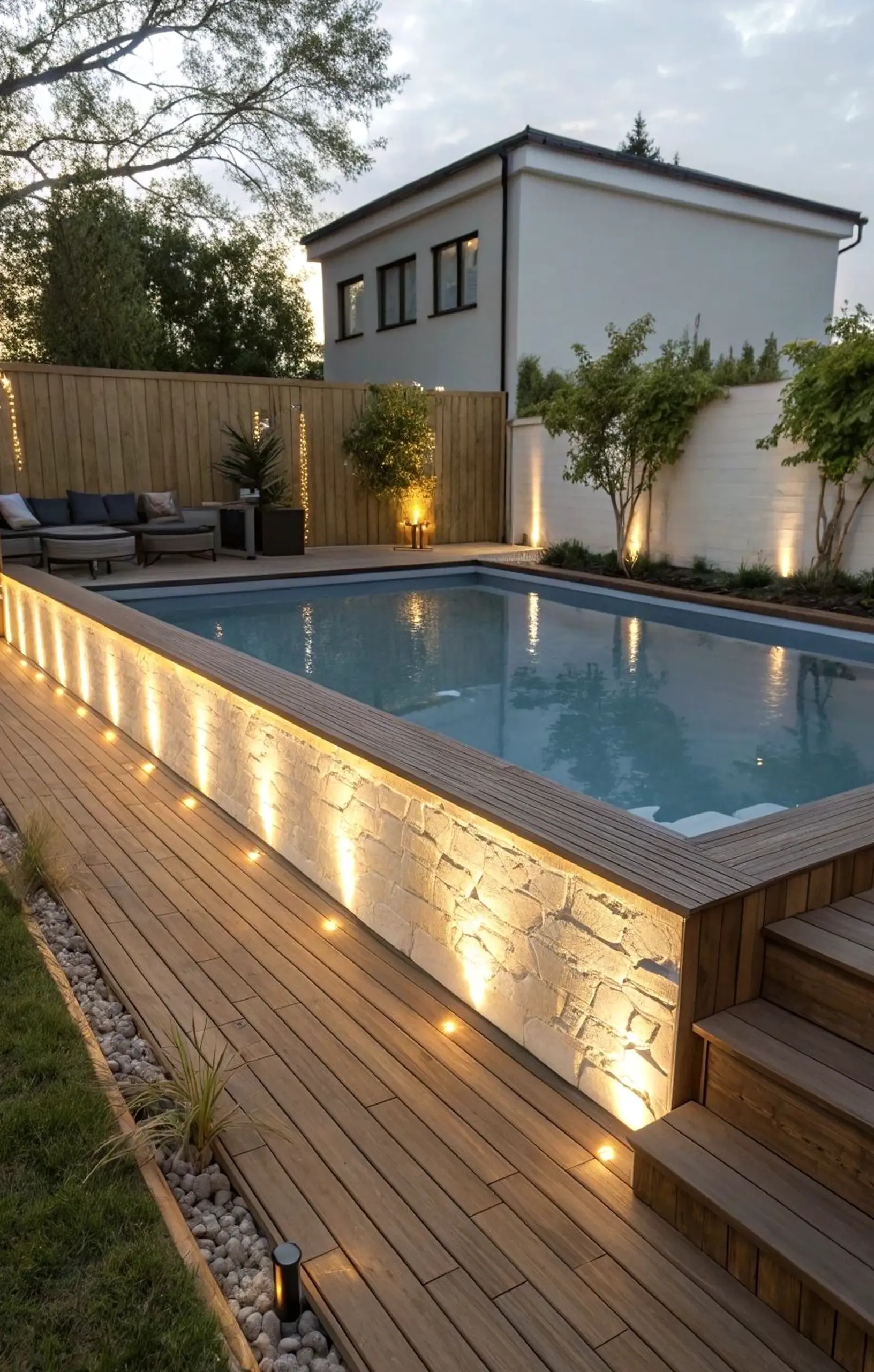 Polished vase display frames the outdoor space with clarity, making the scene feel easy to enjoy.