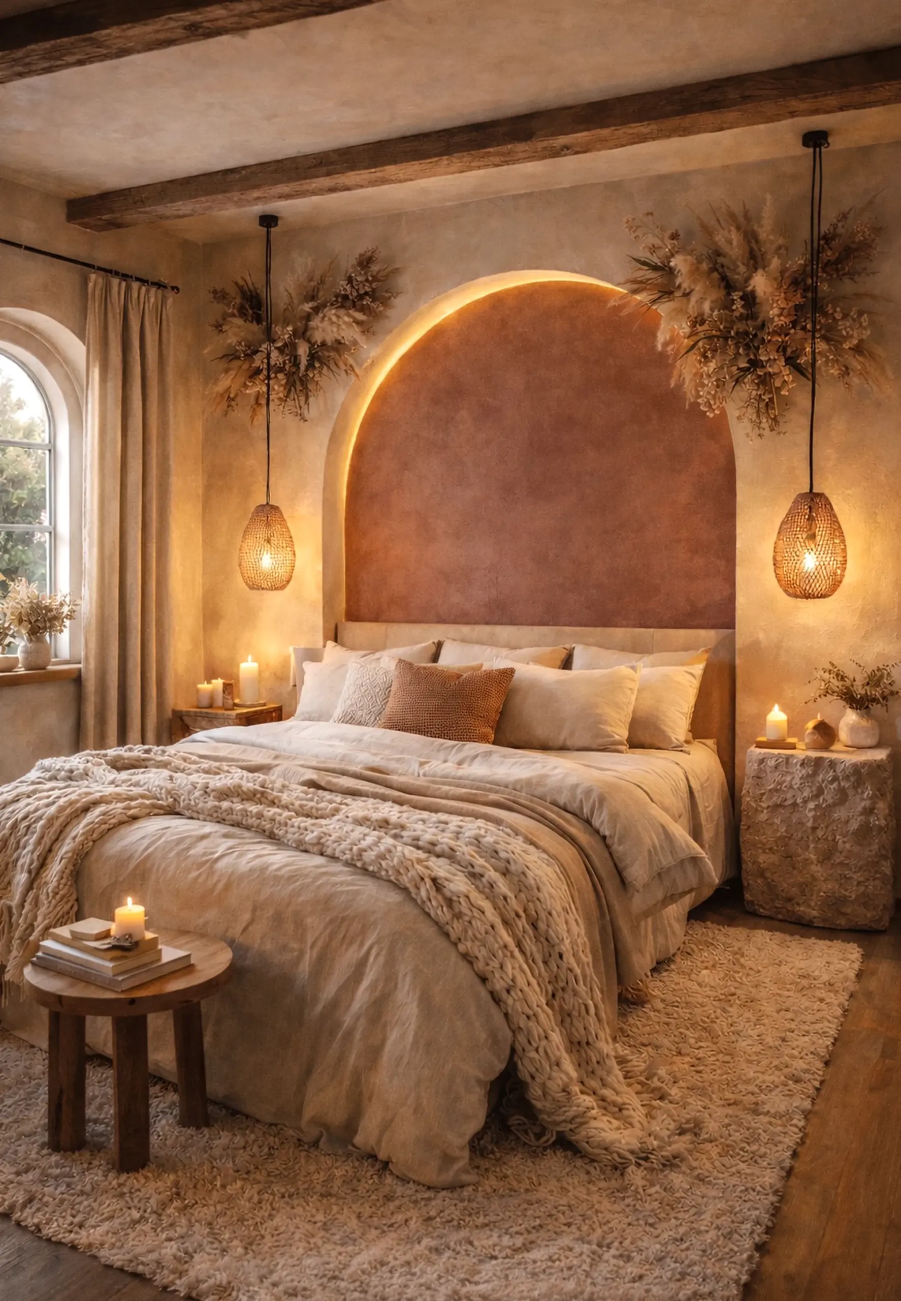 Warm dining setup anchors the entry with focus, giving the view a mood that feels warm without clutter.